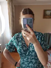 Vestido corto femenino de verano con estampado Floral y manga corta, minivestido Sexy con volantes para mujer, escote triangular, 2020