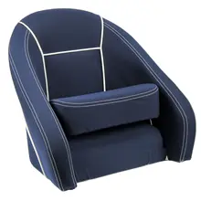 Кресло ROMEO мягкое, подставка, обивка ткань Markilux темно-синяя 118100395