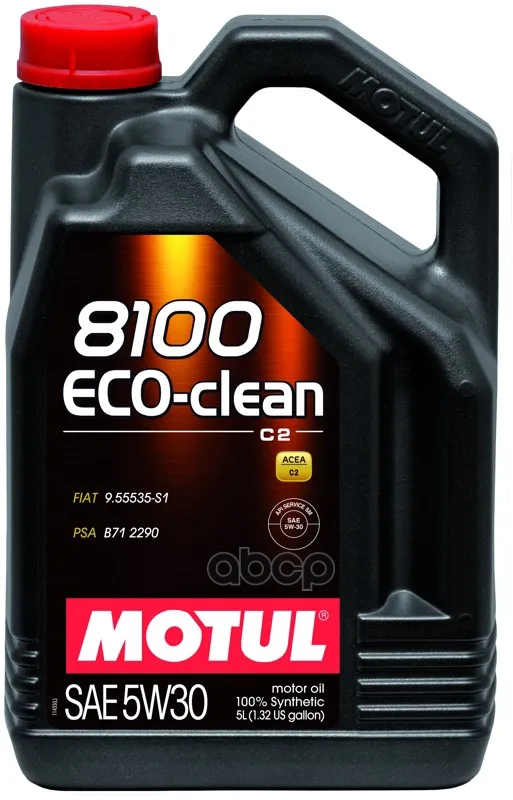 MOTUL Масло Моторное 5w30 Motul 5л Синтетика 8100 Eco-Clean C2 Motul 101545