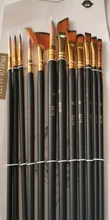 12 Uds forma diferente pincel de pintura con cerdas de nailon pincel gouache acuarela pintura de aceite Pinceles para acrílico arte suministros