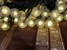 Crystal-Ball Fairy-Lights Led-String Solar-Lamp Christmas-Decor Power LEDS Garden Outdoor