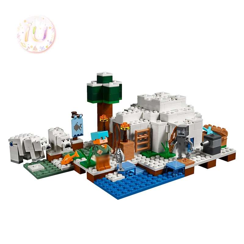 

BELA 10811 My Worlds Series The Polar Igloo Set Building Blocks Brick Birthday Gift Toys For Children 284Pcs Compatible 21142