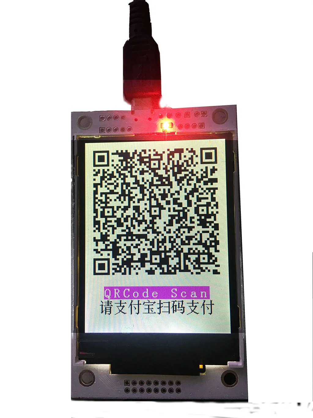 ���� QR �ڵ� ���� ��� ���÷��� ��� WeChat USB ���� ��Ʈ STM32/51 MCU