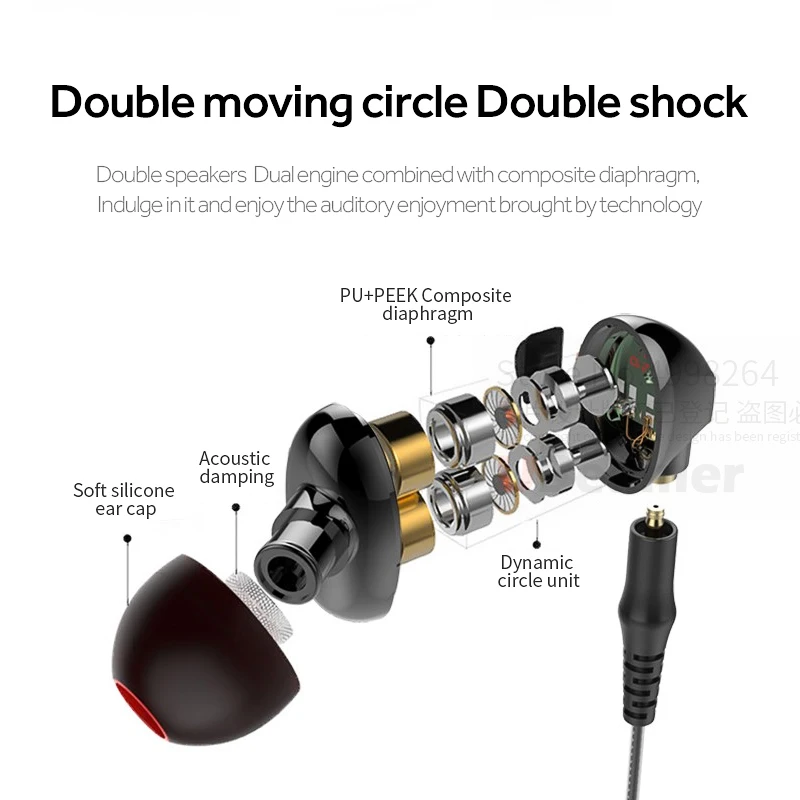 2020 M2 double moving coil In ear Monitor Headphone HIFI Bass Headset With Detachable Cable Studio DJ Monitor Earphones Earbuds