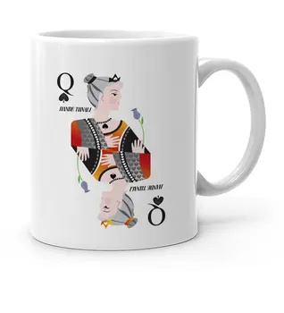 

Personalized Queen of Spades White Mug Cup