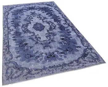 

160x262 Cm Purple Handmade Over Dyed Rug-5x9 Ft