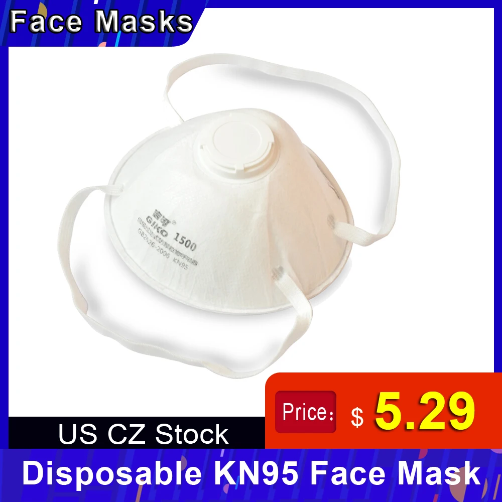 

Disposable KN95 Mask Breathing Valve 95% Filtration Soft Breathable Protective Mask Safety Masks for Dust Particulate Pollution
