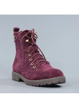 

Burgundy booties laces. cab12