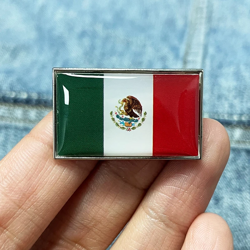 GreenWhiteRedEagleMexicoFlagBadgeBroochJewelry.jpg