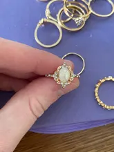 Conjunto de anillo con gemas estilo Retro bohemio para mujer, sortija, flor de cristal, elefante, Loto hueco, 32 estilos, regalo de aniversario de boda