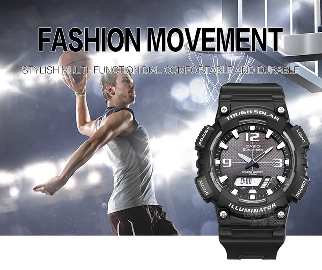 Casio Military Waterproof Men's Watch | Waterproof Men's Solar Watch 100m -  Casio - Aliexpress