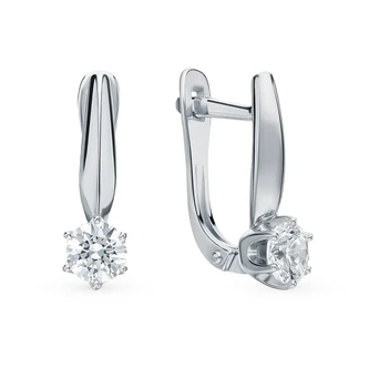 

Silver earrings with cubic zirconia sunlight sample 925