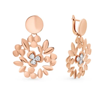

Silver earrings with cubic zirconia sunlight sample 925