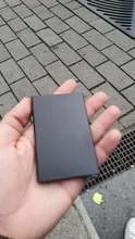 Cartera delgada de aluminio para hombre, Tarjetero con bolsillo trasero, protección RFID, Mini billetera de Metal automática Pop-up, monedero