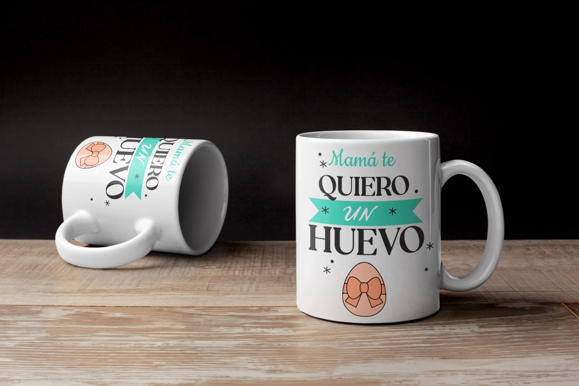Taza Mamá Te Quiero Un Huevo - Cerámica, Aptas Para Microondas, Regalo Perfecto Para Tu Madre. Envío Rápido 1-3 Días