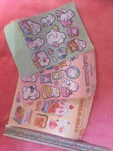 Mohamm-pegatinas de oso brillantes serie Milkjoy, decoración de papel de álbum de recortes, papelería creativa, estilo coreano, 1 ud.