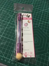 Cabezal de esponja Dual, sello de silicona gradiente, cepillo de pluma para uñas, mango de polvo brillante para esmalte de Gel de uñas, estampado floreado, SA944, 1 Uds.
