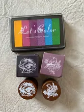 Almohadilla de tinta no tóxica de seguridad, 6 colores, almohadilla de tinta creativa de arco iris, sello de goma a base de aceite para impresión de dedos de niños, regalo artístico para niños