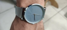 Reloj minimalista de cuarzo para hombre, cronógrafo con correa de malla de acero inoxidable ultradelgado, sencillo, de negocios, a la moda, 2021