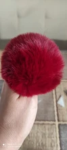 Regalo de Navidad Artificial Bola de pelo de conejo de peluche de felpa Fuzzy Llavero de pelo llavero con pompón coche bolsa llavero colgante de llavero de la joyería