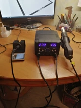 Estación de soldadura de pistola de aire caliente digital ESD, 800W, 2 en 1, 220v, para Estación de reparación SMD, actualización 8586