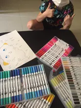 Conjunto de rotuladores de doble punta, Set de 12-120 rotuladores para dibujo artístico, obra de arte con acuarela