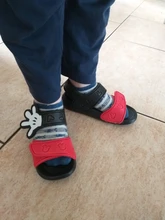 Disney-Sandalias antideslizantes de Mickey Mouse para niños y niñas, zapatos de playa abiertos, novedad de verano