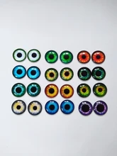 24 unids/lote 14mm Blyth muñeca ojos de Chips de vidrio delgado pupila ojo DIY accesorios BT109