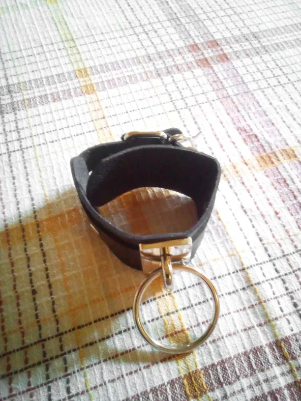 Leather Wristband with ring Gothic photo review