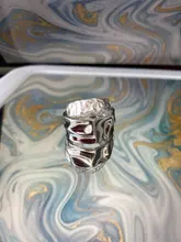 XIYANIKE de Plata de Ley 925 abierto de oro anillos para las mujeres Irregular calado geométrico de la fiesta de cumpleaños de accesorios, regalos, joyería