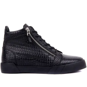 

Sail-Lakers Black Leather Croco Pattern Men 'S Boots