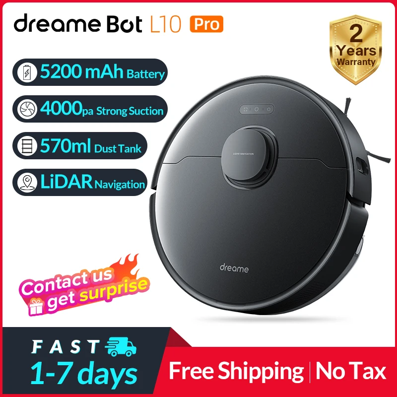 Умный робот-пылесос Dreame Bot L10 Pro для дома, 4000PA, влажная и сухая, умная стирка, пылесос, робот для уборки пола