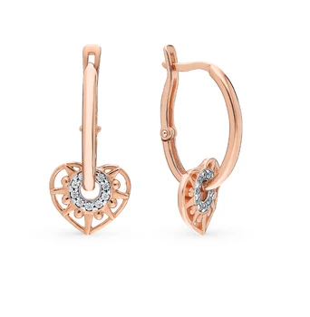 

Silver earrings with cubic zirconia sunlight sample 925