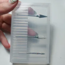 Caja de almacenamiento de brocas de acrílico, recipiente de exhibición de soportes vacíos, cortador de carcasas de uñas para fresadora, accesorios de manicura, BE867