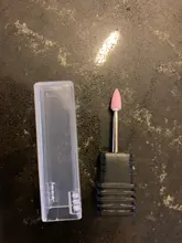 HYTOOS-broca de corindón rosado para uñas, fresa rotativa de piedra de cerámica de 3/32 pulgadas, accesorio para taladro eléctrico, herramienta para manicura