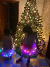 LED brillante luz niños niñas faldas Tutu de princesa niños boda fiesta de baile minifalda traje cosplay led ropa