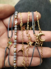 Pulsera bohemia de 30 estilos para mujer, mapa de estrellas de concha de loto, piña, corazón, piedras naturales, tipo cadena, joyería