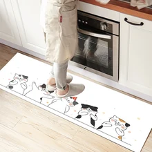 Else Белый Черный забавные Маленькие кошки 3d принт нескользящие микрофибры Кухня Счетчик современный декоративный моющийся коврик
