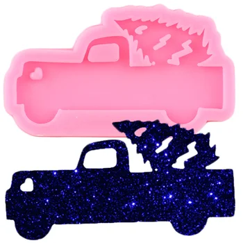 

Shiny Car Silicone Molds Keychain Pendant Clay DIY Key Ring Truck Epoxy Resin Mold Craft Keychain Moulds