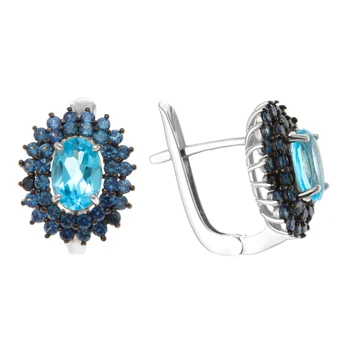

Earrings from silver with Topaz Swiss