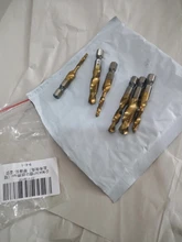 Taladro titanio plateado caña hexagonal HSS rosca de tornillo broca métrica taladro Bits máquina para tornillos compuesto M3 M4 M5 M6 M8 M10 herramientas de mano