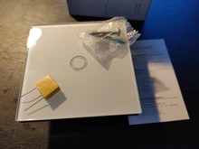 Interruptor táctil de pared para pared, Panel Led de cristal templado blanco y negro, 1 entrada y 1 vía, Interruttore AC100-240