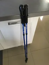 Bastón de Trekking ajustable para caminar, ultraligero, para viajes, antideslizante