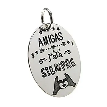 

Pendant 925 Sterling silver m sheet oval FRIENDS FOREVER [AB5382]