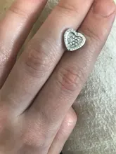 JoiasHome corazón aretes en forma para las mujeres joyería de plata 925 de moda mujer Color oro rosa pendientes de boda regalo