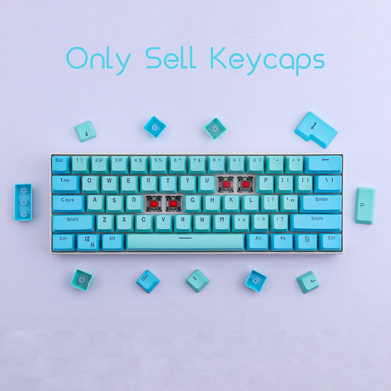 rk keycaps pbt material oem altamente teclado mecânico de duas cores retroiluminado vendidos