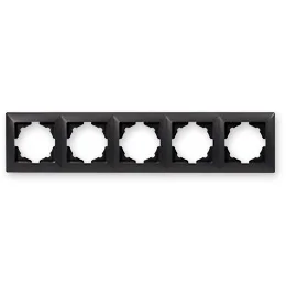 

PnpnElectrıc Gns Visage Ambiance Metallic Smoked Gray Fivefold Frame 5 Gang Frame