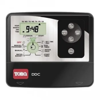 

Programador riego TORO DDC-4-220V de 4 estaciones. Exclusivo dial virtual que hace la interfaz sencilla e intuitiva