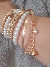 Tocona 6 unids/set de oro de moda cuentas de colores estrella perla multicapa con cuentas pulseras para las mujeres encanto regalo de joyas de fiesta 5483