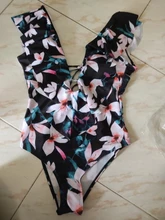 Bañador Sexy de una pieza para mujer, traje de baño de realce, Monokini con volantes, ajustable al hombro, 2021